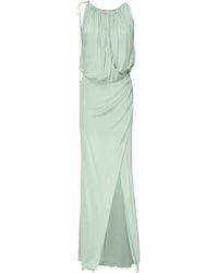 Blumarine - Draped Jersey Long Dress - Lyst