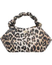 Ganni - Small Leopard Bou Handbag - Lyst