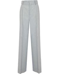 Alberta Ferretti - Viscose And Silk Blend Tweed Suit Trousers - Lyst