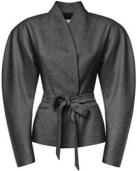 ANDAMANE - Margaux Belted Jacket - Lyst