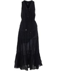Pinko - Casarsa Lace-Up Tiered Dress - Lyst