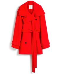 Sportmax - Short Wool Trench Coat Bouquet1234 - Lyst