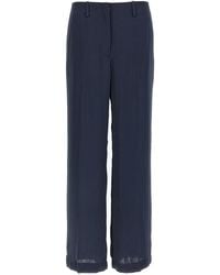 Theory - Silk Effect Trousers - Lyst