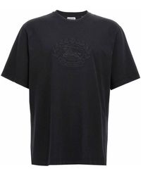 Burberry - T-Shirt Con Ricamo Ekd - Lyst