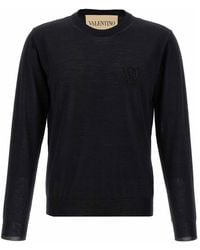 Valentino Garavani - Logo Embroidery Sweater - Lyst