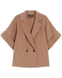 Weekend by Maxmara - Short Wool Broadcloth Coat - Lyst