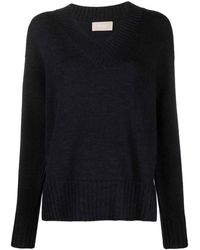 Drumohr - Long Sleeves V Neck Oversized Sweater - Lyst