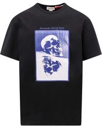 Alexander McQueen - Crew Neck Short Sleeve Regular Fit Cotton T-shirts - Lyst