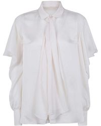Sacai - Satin X Chiffon Shirt - Lyst