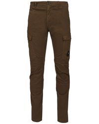 C.P. Company - Cargo Trousers Made Of Stretch Cotton Satin - Lyst