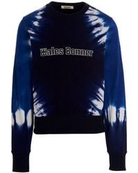 Wales Bonner - Logo Embroidery Tie Dye Sweatshirt - Lyst