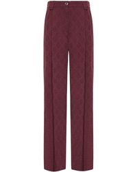 Pinko - Jacquard Trousers With Tie Motif - Lyst