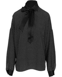 Tom Ford - Polka Dot Silk Satin Blouse - Lyst