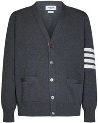 Thom Browne - Milano Stitch Cotton V-Neck Cardigan - Lyst