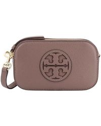 Tory Burch - Leather Shoulder Bag With Frontal Logo - Lyst