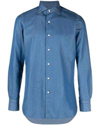 Finamore 1925 - Regular Fit Denim Shirt - Lyst