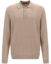 Zanone - Cashmere Wool Polo Shirt - Lyst