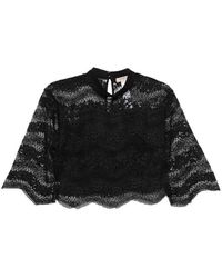 Twinset - Lace Top With 3/4 Sleeves And Lining - Lyst