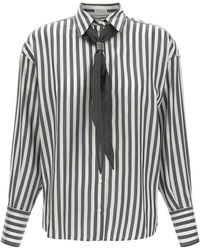 Brunello Cucinelli - Shirt With Scarf - Lyst