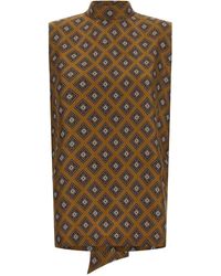 Alberto Biani - Tie Print Top - Lyst