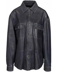 Loewe - Lambskin Shirt Jacket - Lyst