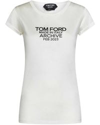 Tom Ford - Silk T-Shirt - Lyst