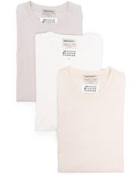 Maison Margiela - Pack Of 3 Cotton T-shirts - Lyst