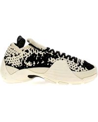 Lanvin - Flash-X Crochet-Knit Lace-Up Sneakers - Lyst