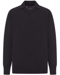 Roberto Collina - V-Neck Wool Polo Shirt - Lyst