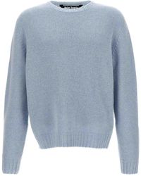 Palm Angels - Wool Sweater Curved Logo Crew Neck - Lyst