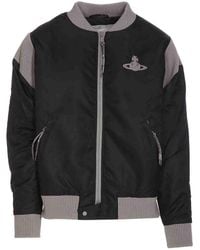 Vivienne Westwood - Bomber Jacket With Ribbed Knit Details - Lyst