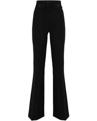 Elisabetta Franchi - Stretch Crepe Palazzo Trousers - Lyst