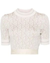 Palm Angels - Monogram-Jacquard T-Shirt - Lyst