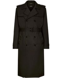 Dolce & Gabbana - Belted Double-breasted Trench Coat - Lyst