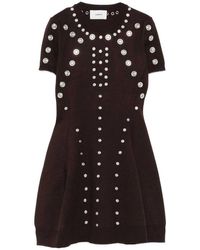 Coperni - Fitted Mini Dress With Embellished Details - Lyst