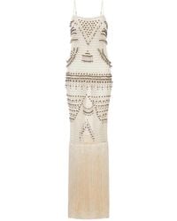 Bless - Takara Long Dress With Fringes - Lyst