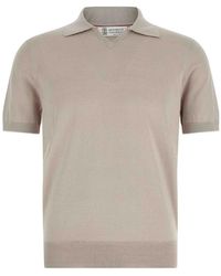 Brunello Cucinelli - Cotton Polo Shirt - Lyst