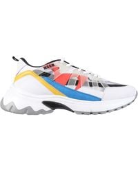 MSGM - Panelled Lace-Up Sneakers - Lyst