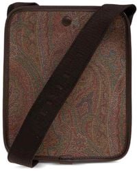 Etro - Paisley Jacquard Canvas Shoulder Bag - Lyst