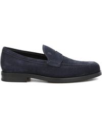 Tod's - Penny Bar Suede Loafers - Lyst