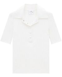 Courreges - Iconic Rib Knit Polo - Lyst