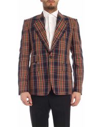 Vivienne Westwood - Single Breasted Checked Jacket In And Or - Lyst