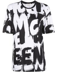 Alexander McQueen - Graffiti Allover Print T-shirt - Lyst