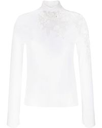 Ermanno Scervino - Embroidered Wool Turtleneck Sweater - Lyst