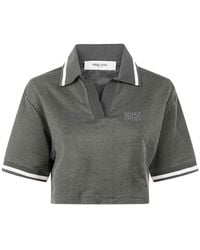 Golden Goose - Cotton Cropped Polo Shirt - Lyst