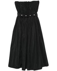 MSGM - Strapless Dress With Waist Belt - Lyst