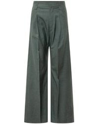 Victoria Beckham - Ethel Dark Tailored Wool Trousers - Lyst