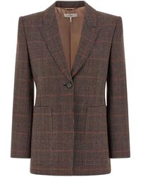 Chloé - Check Wool Blazer - Lyst