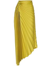 Pinko - Pleated Skirt With Asymmetrical Hem - Lyst