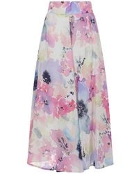 120% Lino - Long Linen Skirt - Lyst